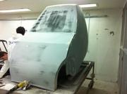 Bodywork assembled and sanding started (2)