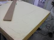 Section drawn on the foam