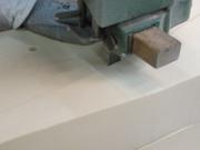 Rough cut of the sections with the band saw (Zoom in)