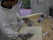 Preparation of the putty to do the collage