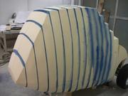 Right side view, half sanding