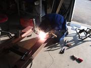 Welding of stiffeners on the motor supporting plate