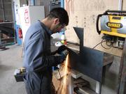 Cutting some metals with an angle grinder