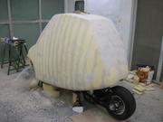 Putty application to mask the sections' junctions (Rear)