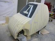 Putty application to mask the sections' junctions (Front)